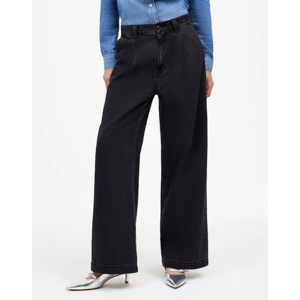 Madewell Harlow Wide-Leg Jean Hollenbeck Wash Black 27 - Picture 3 of 13